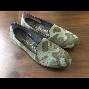 Rothy’s Olive Camo loafers size 8